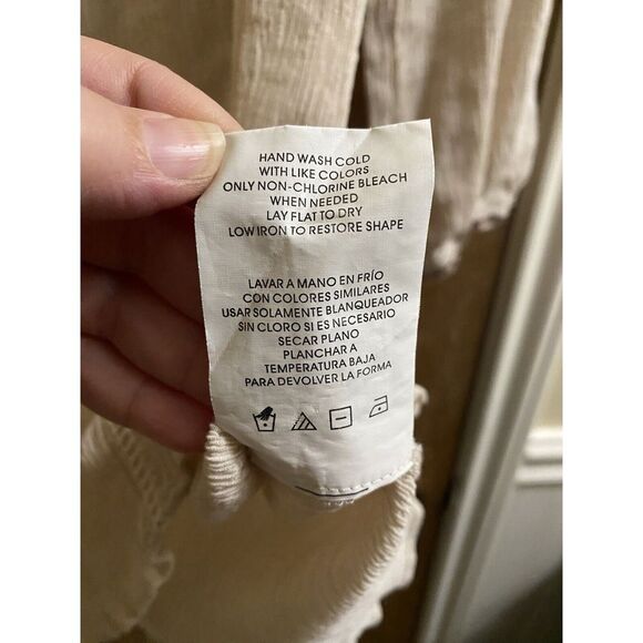 Gibson Latimer Sheer Ivory Womens S Boho Floral Embroidered Blouse Colorful - Picture 10 of 15